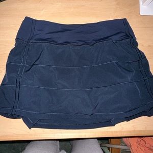 Navy Blue Lululemon Pace Rival Mid Rise Skirt